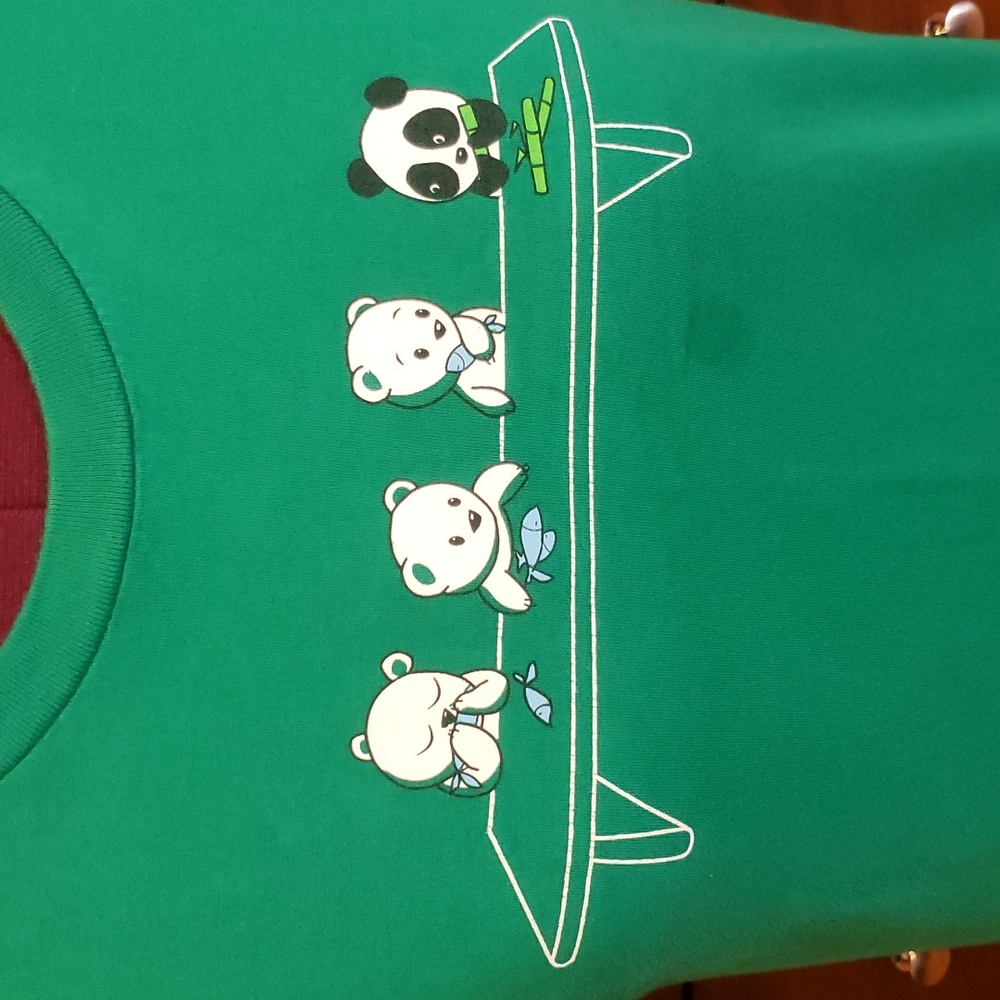 Woot.com Vegetarian Bear Polar Panda Vintage 2000's Graphic Gamer Tee Size L